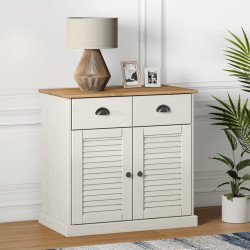Aparador com gavetas vigo 78x40x75 cm pinho maciço branco