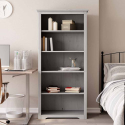 Estante bodo 5 prateleiras 82x40x173 cm pinho maciço cinzento