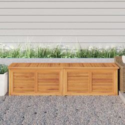 Caixa de arrumação para jardim com saco 200x50x55cm teca maciça