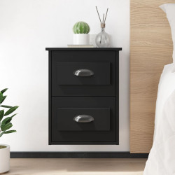 Mesa de cabeceira de parede 41,5x36x53 cm preto