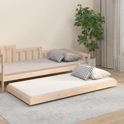 Cama sem colchão 75x190 cm madeira de pinho maciça