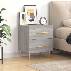 Mesa cabeceira 40x35x47,5 cm derivados madeira sonoma cinza