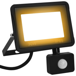 Projetor c/ iluminação LED e sensor 30 w branco quente