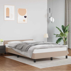 Estrutura cama c/ cabeceira sem colchão 140x190 cm cappuccino