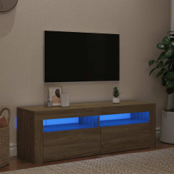 Móvel de TV com luzes LED 120x35x40 cm carvalho sonoma