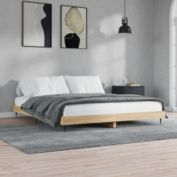 Estrutura cama s/ colchão derivados de madeira carvalho sonoma