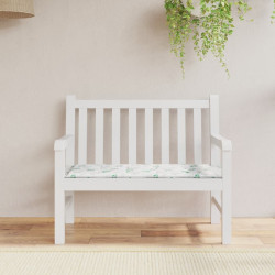 Almofadão banco jardim 100x50x3cm tecido oxford padrão folhas