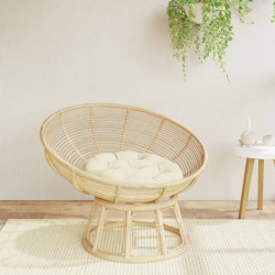 Almofadão redondo ø 60 x11 cm tecido oxford branco nata