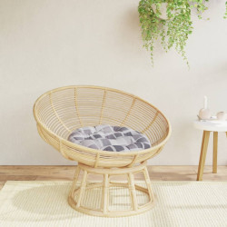 Almofadão redondo ø 60 x11 cm tecido oxford xadrez cinzento