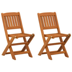 Cadeiras de jantar de criança 2 pcs madeira de eucalipto maciça