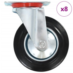 8 Pcs rodas giratórias 160 mm