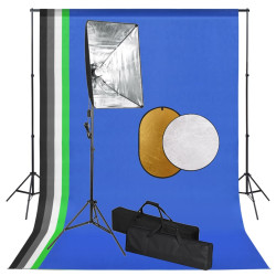 Kit estúdio fotográfico com softbox iluminação/fundo/refletor
