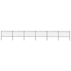 Cerca de jardim com arco superior em aço 1005x100 cm preta