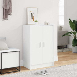 Armário para sapatos 60x35x92 cm derivados de madeira branco