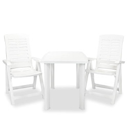 Conjunto bistrô 3 pcs plástico branco