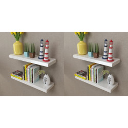 Prateleiras de parede 4 pcs branco 60 cm
