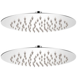 Cabeça de chuveiro 2 pcs aço inoxidável ø 20 cm