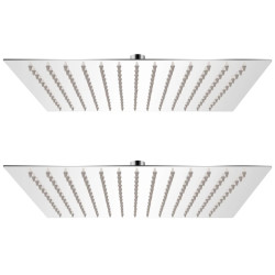 Cabeça de chuveiro 2 pcs aço inoxidável 30x30 cm
