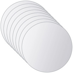 16 Pcs ladrilhos vidro espelhado redondos