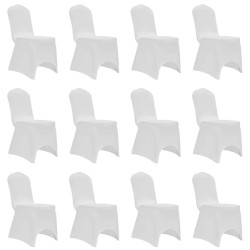Capa para cadeira elástica 12 pcs branco