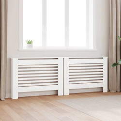 Coberturas de radiador 2 pcs 112x19x81,5 cm MDF branco