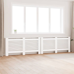 Coberturas de radiador 2 pcs 172x19x81,5 cm MDF branco