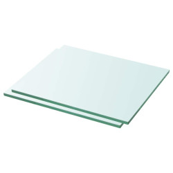 Prateleiras 2 pcs 30x20 cm vidro transparente