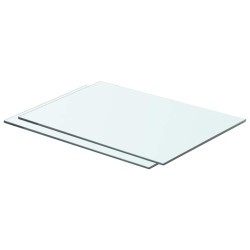 Prateleiras 2 pcs 50x30 cm vidro transparente