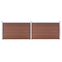 Painel de vedação para jardim 353x106 cm wpc castanho