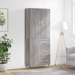Armário alto 69,5x34x180 cm derivados de madeira sonoma cinza