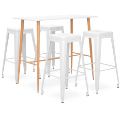5 Pcs conjunto de bar branco