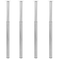 Pernas de mesa telescópicas 4 pcs 710-1100 mm aço inoxidável