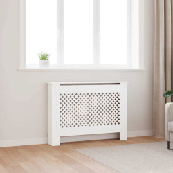 Cobertura de radiador 112x19x81,5 cm MDF branco