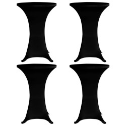 Capa para mesa de pé elástica ø80 cm 4 pcs preto