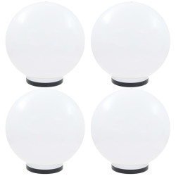 Candeeiros esféricos LED 4 pcs 40 cm pmma