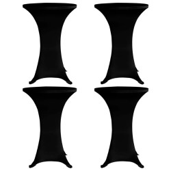 Capa para mesa de pé elástica ø60 cm 4 pcs preto