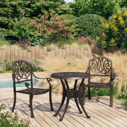 3 Pcs conjunto bistrô alumínio fundido bronze