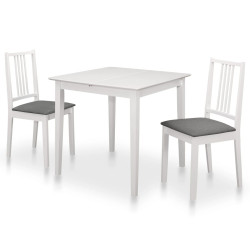 3 Pcs conjunto de jantar MDF branco