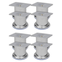 Pés para sofá redondos 8 pcs 60 mm cromado