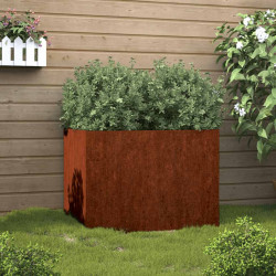 Vaso/floreira 62x47x46 cm aço corten