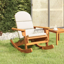 Cadeira de baloiço adirondack com almofadões acácia maciça