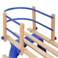 Encosto para trenó contraplacado azul