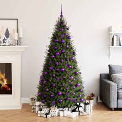 111 Pcs conjunto de enfeites de natal poliestireno roxo
