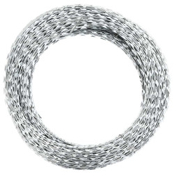 Rolo arame farpado concertina em espiral aço galvanizado 100 m