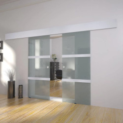 Portas deslizantes em vidro, 2 pcs