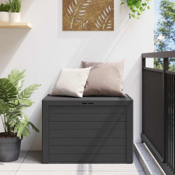 Caixa de arrumação de jardim 78x44x55 cm antracite