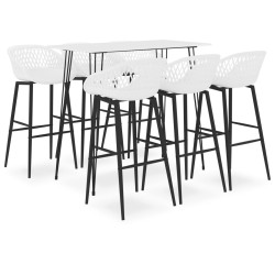 7 Pcs conjunto de bar branco