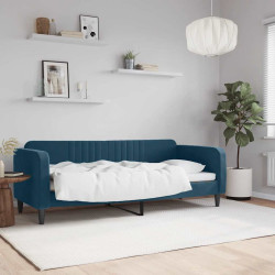 Sofá-cama 80x200 cm veludo azul