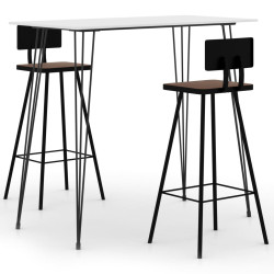 3 Pcs conjunto de bar branco