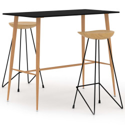 3 Pcs conjunto de bar preto